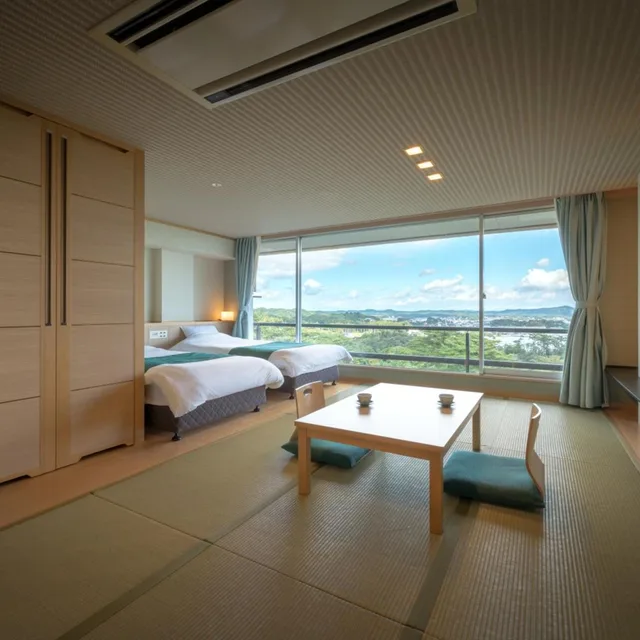 غرفة عائلية بإطلالة على البحر، Hotel Matsushima Taikanso 4/6