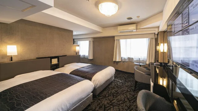 غرفة ديلوكس بسريرين منفصلين في طابق منخفض، Apa Hotel Kyoto Ekimae 1/1
