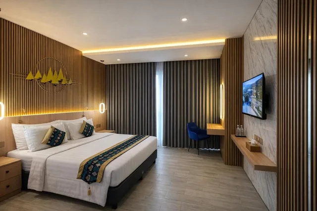 غرفة غراند ديلوكس بسرير كوين بإطلالة على البحر، Raja Hotel Kuta Mandalika Resort & Convention 2/2
