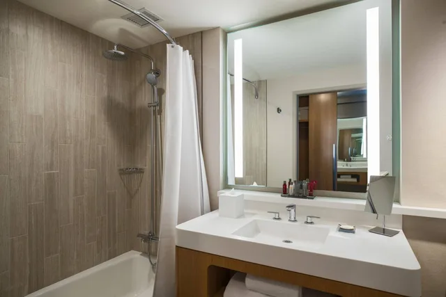 غرفة بسرير كينج بحوض استحمام لذوي الإعاقة، MARRIOTT MARQUIS CHICAGO 4/8