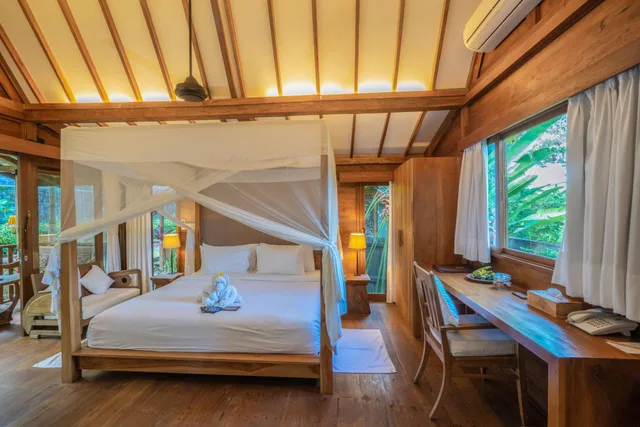 كوخ عائلي بإطلالة على الحديقة بغرفة نوم واحدة، De Ubud Villas Spa 2/5