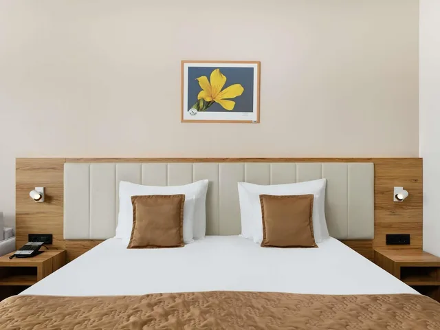 غرفة سوبيريور بسرير مزدوج بإطلالة على المسبح بشرفة، Movenpick Resort and Spa Fruske Terme 2/3