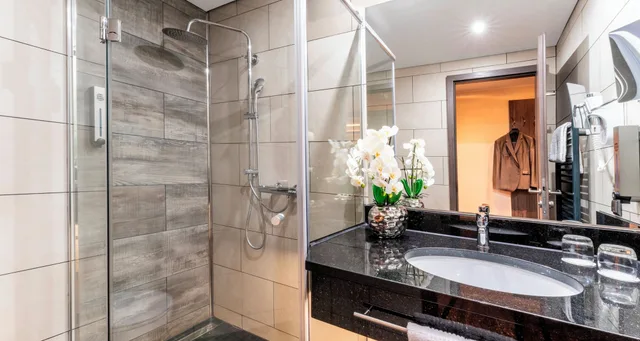 غرفة قياسية بسريرين منفصلين بإطلالة على المتنزه، PLAZA Premium Parkhotel Norderstedt 6/8