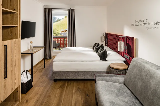 Room, Double Bed, Balcony, Wolkenstein 1/2