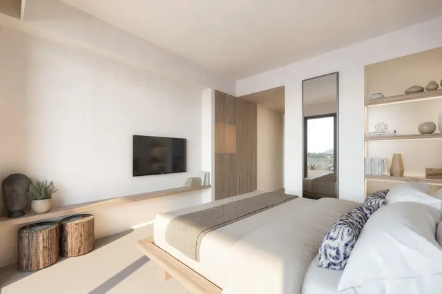 غرفة بسرير مزدوج أو سريرين منفصلين بشرفة، Serawa Moraira Hotel 5/8