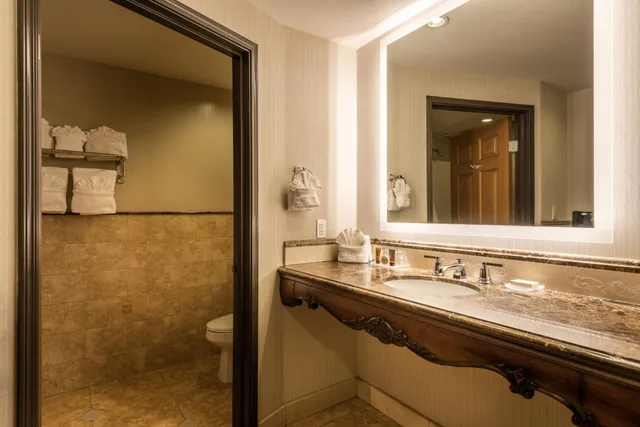 غرفة ديلوكس بسرير كينج بإطلالة على المدينة، Ayres Hotel Seal Beach 3/6