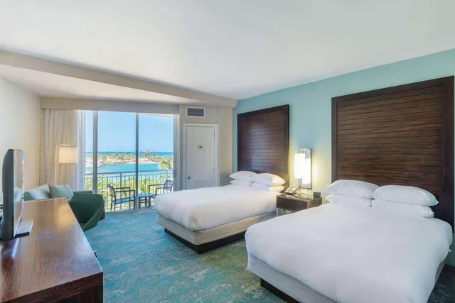 Room, 2 Double Beds, Ocean View, Balcony, Caribe Hilton 1/1