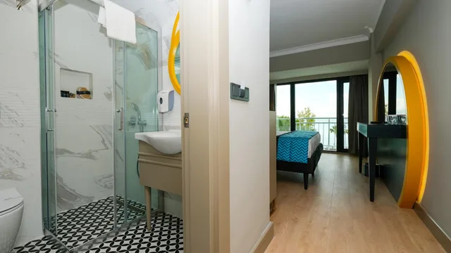 غرفة ديلوكس بسرير مزدوج أو سريرين منفصلين بإطلالة على البحر، Sea City Devran Hotel & Spa 8/10