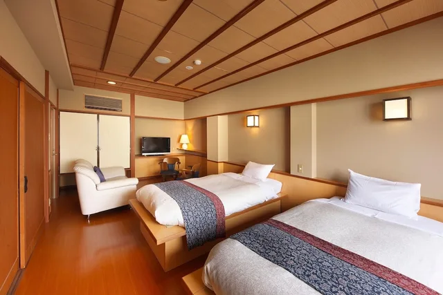 Twin Beds, 2 Futon Beds, Ocean View, Senoumi 2/3