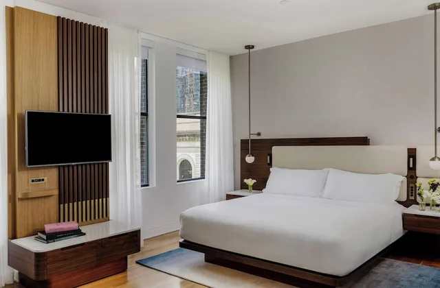 جناح جونيور بسرير كينج بإطلالة على المتنزه، Bryant Park Hotel 1/2