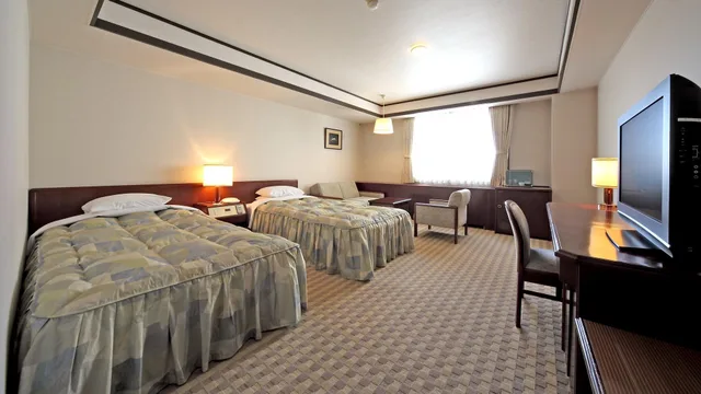 غرفة قياسية بسريرين منفصلين بإطلالة على المدينة، Gifu Grand Hotel 1/1