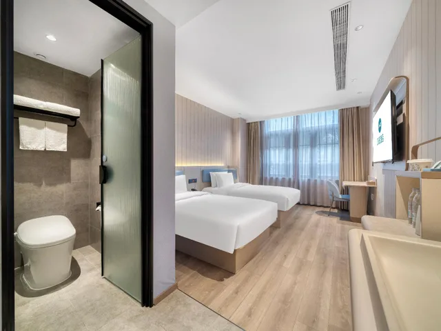 غرفة بزنس بسريرين منفصلين، Hanting Hotel (Hangzhou Cuiyuan branch) 1/1