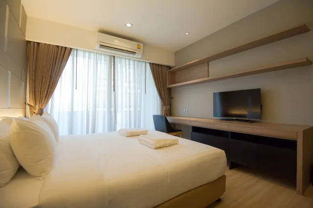 غرفة ديلوكس بسرير مزدوج بإطلالة على المتنزه، HYDE PARK CHIANGMAI 4/5