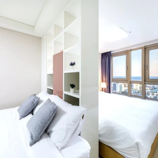 غرفة جونيور بسريرين منفصلين بإطلالة على البحر، Shin Shin Hotel Seogwipo 3/10