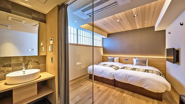 Superior, Twin Beds, Stay SAKURA Kyoto Gion Miyagawa 2/3