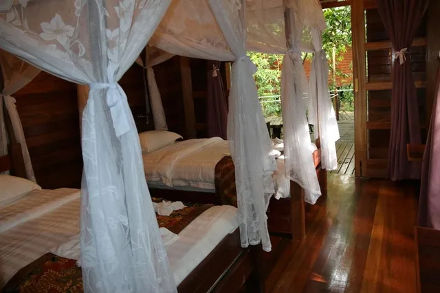 غرفة ديلوكس بسريرين مزدوجين، Borneo Natural Sukau Bilit Resort 2/2