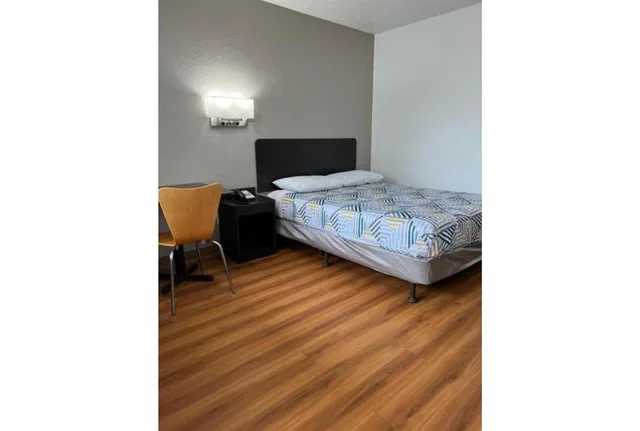 1 Full Bed - ADA/RI Shower/Micfridge, NS, Motel6 Longview, TX 2/10