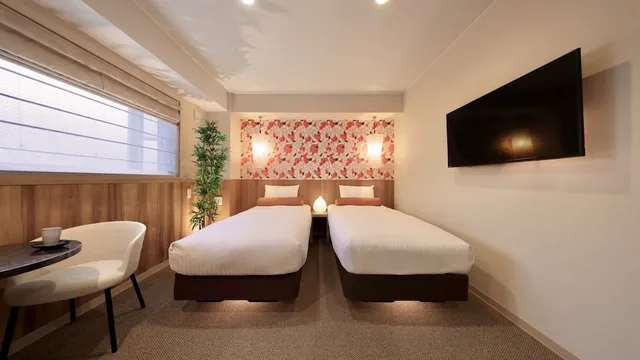 غرفة بسريرين منفصلين، Gion Crystal Hotel 3/3