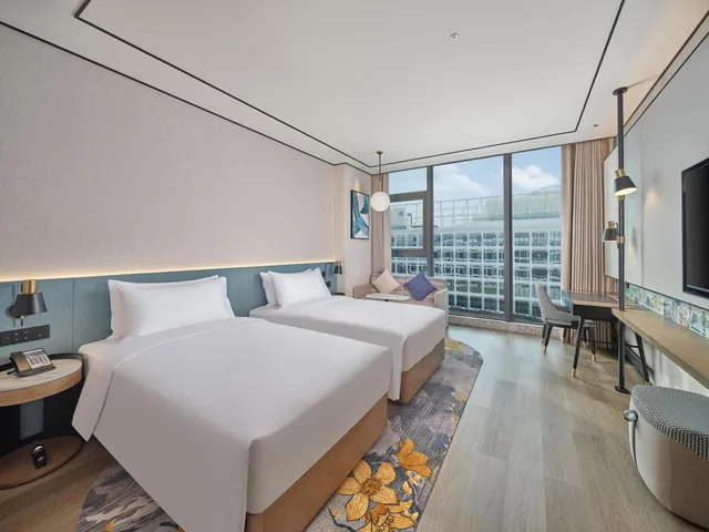 غرفة بسريرين منفصلين، Hilton Garden Inn Guangzhou Baiyun Airport 2/3