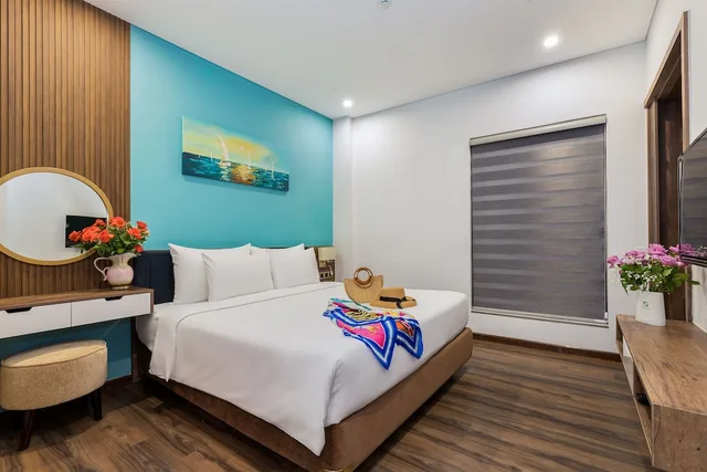 شقة بريميير بسرير كينج وسرير كوين بإطلالة على المدينة بشرفة بغرفتي نوم، Chi House Danang 2/4