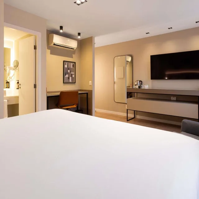 غرفة ديلوكس بسريرين منفصلين بإطلالة على المدينة، Mercure Sao Paulo Vila Olimpia 3/8
