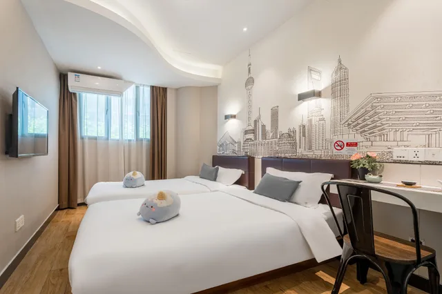 غرفة قياسية بغرفتي نوم، Shanghai Meego Yes Hotel 1/1