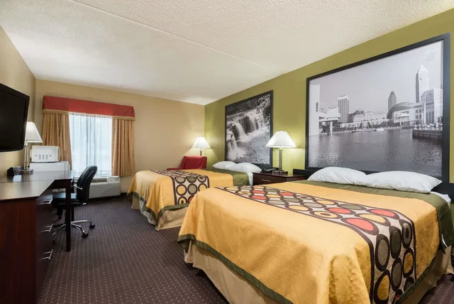 غرفة بسريرين مزدوجين للمدخنين، Super 8 By Wyndham Miamisburg Dayton S Area Oh 1/2