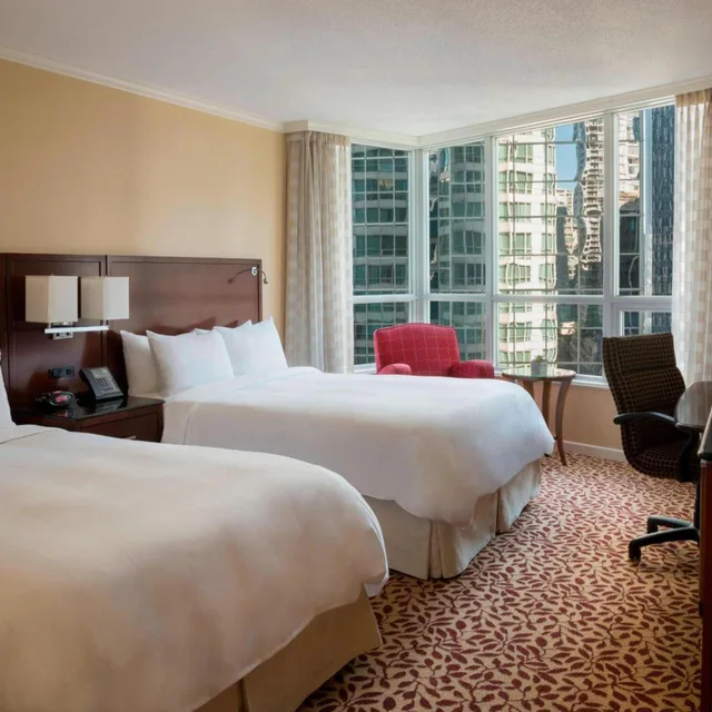 غرفة بسريرين مزدوجين بإطلالة على المدينة، Vancouver Marriott Pinnacle Downtown 2/2