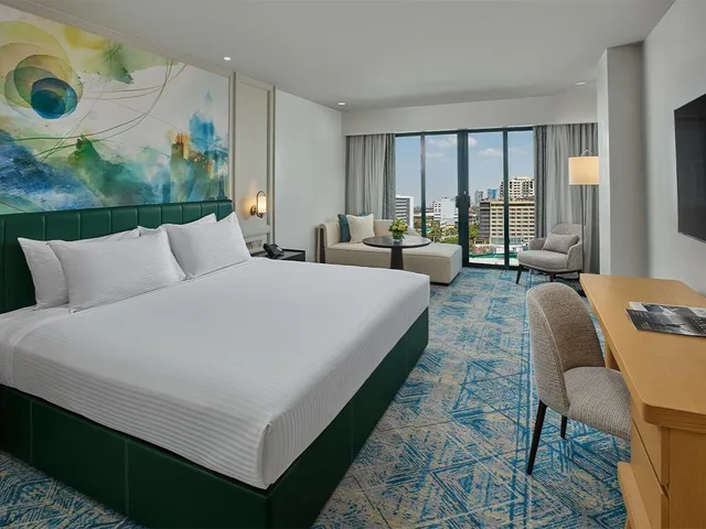 غرفة بريميوم ديلوكس بسريرين مزدوجين، The Heritage Hotel Manila 1/9