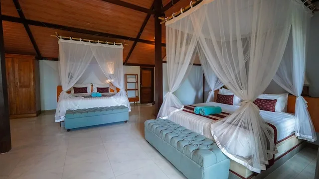 غرفة عائلية بسرير كوين بإطلالة على الحديقة بغرفتي نوم، Darsan Lembongan Boutique Cottage 1/8