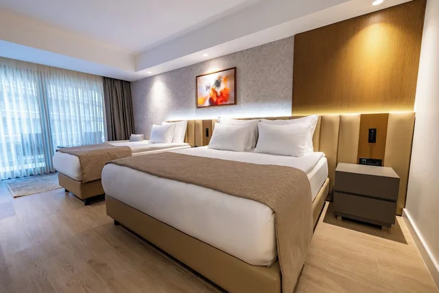 غرفة ديلوكس بسرير مزدوج بشرفة، Beks Premium Resort and Spa 2/9