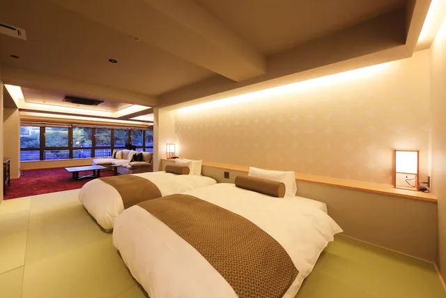 Presidential, Suite, Twin Beds, Allergy Friendly، WAQOO Naritasan Monzen 2/6