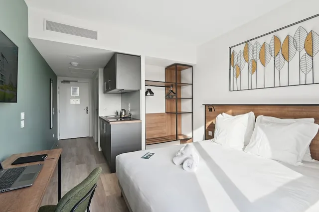 استوديو كومفورت بسرير كينج، All Suites Appart Hotel Paris Ouest Colombes 1/3