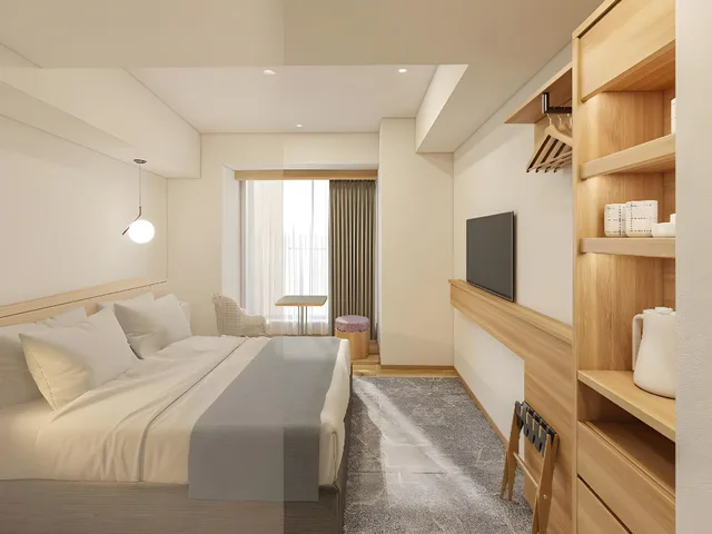 غرفة قياسية بسرير مزدوج في الملحق للمدخنين، TOKYU STAY SHIBUYA SHIN MINAMIGUCHI 1/2