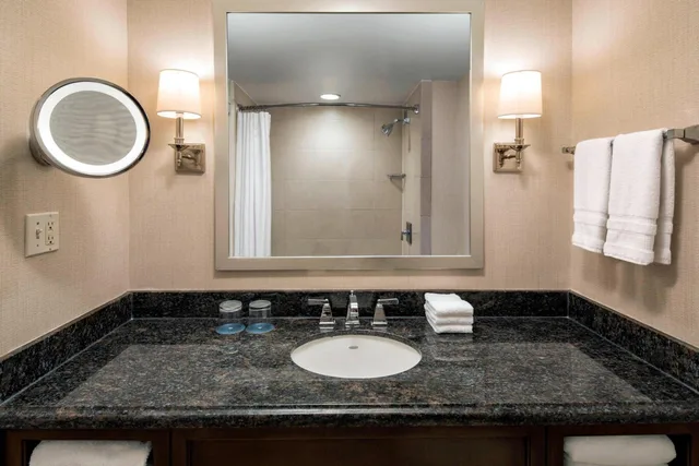 غرفة بسريرين كوين بإطلالة على المرفأ مع دخول صالة النادي، Sheraton Norfolk Waterside 6/6