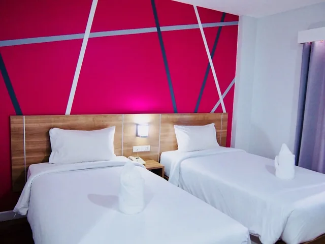 غرفة قياسية بسريرين منفصلين بإطلالة على المدينة، Eco Inn Lite Ubonratchathani 1/1