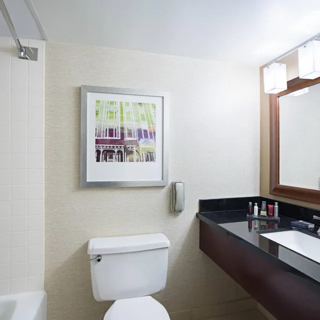 غرفة بسرير كينج بحوض استحمام لذوي الإعاقة، Marriott Charleston Town Center 4/4