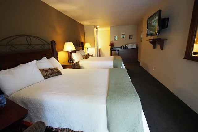 غرفة قياسية بسريرين كوين يُسمح فيها بالحيوانات الأليفة في الطابق الأرضي، Redwood Hyperion Suites 1/6