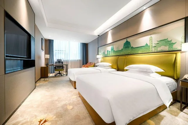 غرفة بزنس بسريرين مزدوجين، GreenTree Eastern Chongqing Jiefangbei Children's Hospital Hotel 2/3