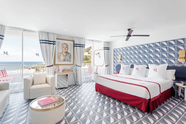 جناح بسرير كينج بإطلالة على البحر بشرفة مع أريكة، Hotel Mongibello Ibiza 3/8