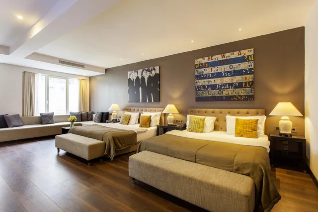 جناح عائلي بسريرين منفصلين وسريرين كينج، Quentin Boutique Hotel 2/2