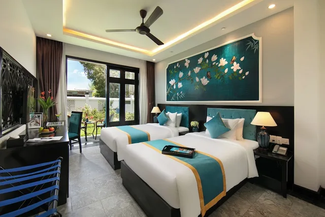 Garden, Deluxe, Twin Beds, Balcony، Silk River Hoi An Hotel & Spa 3/5