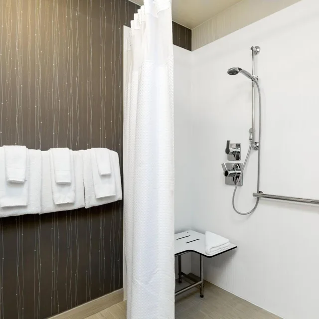 غرفة بسرير كينج مع أريكة بحوض استحمام لذوي الإعاقة، Courtyard Dallas Mesquite 4/4