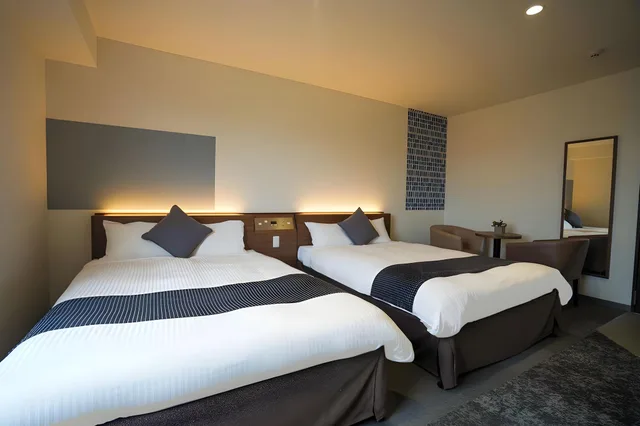 Renovated, Standard, 2 Double Beds, Smoking، Hotel New Gaea Nishikumamoto Ekimae 1/1