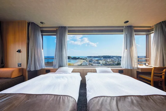 Luxury, Suite, Twin Beds, Ocean View, Sauna، Resort Hills Toyohama SORA no KAZE 1/4