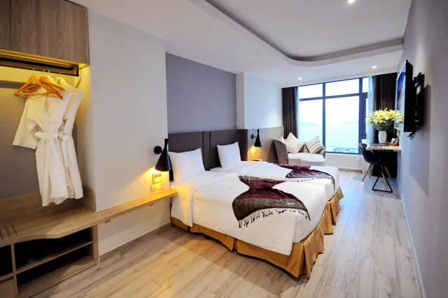 غرفة ديلوكس بسرير مزدوج أو سريرين منفصلين، Anrizon Hotel Nha Trang 1/1