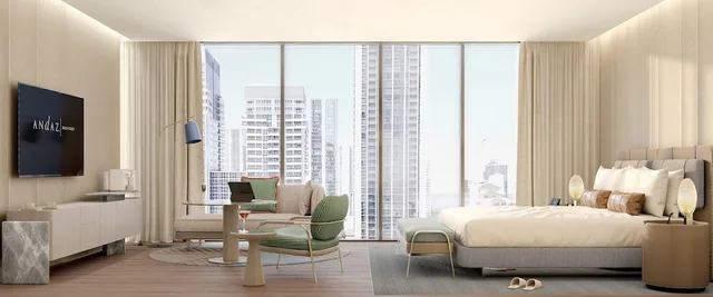 غرفة بسرير كينج بشرفة، Andaz Gold Coast by Hyatt 1/2