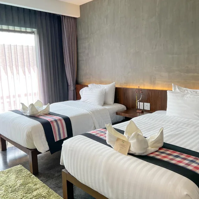 غرفة سوبيريور بسريرين منفصلين بإطلالة على الحديقة، NAI YA Hotel 2/10