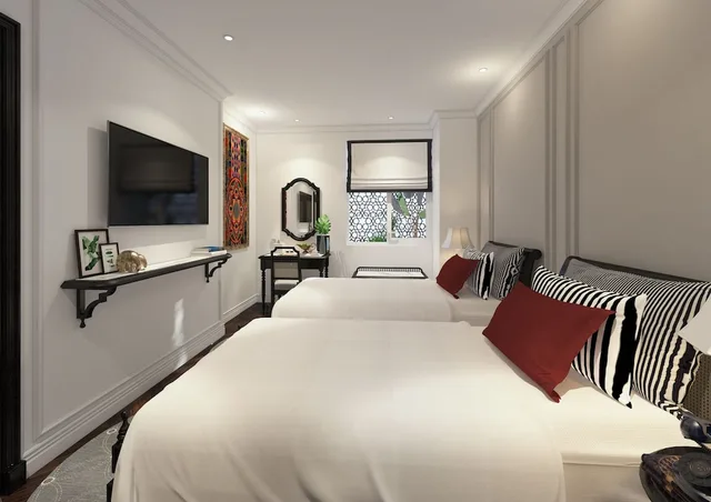 غرفة ديلوكس بسريرين منفصلين بغرفة نوم واحدة، HANOI GRACEFUL HOTEL 9/10