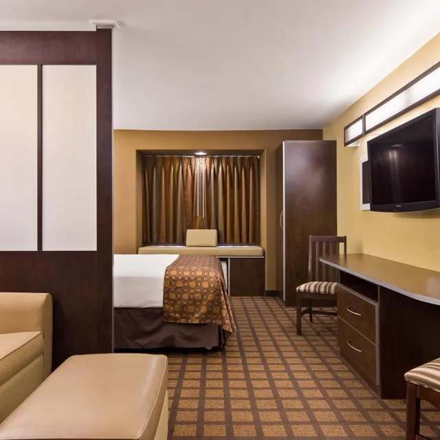 جناح استوديو بسرير كوين بحوض استحمام لذوي الإعاقة، Microtel Inn and Suites By Wyndham Round Rock 5/7